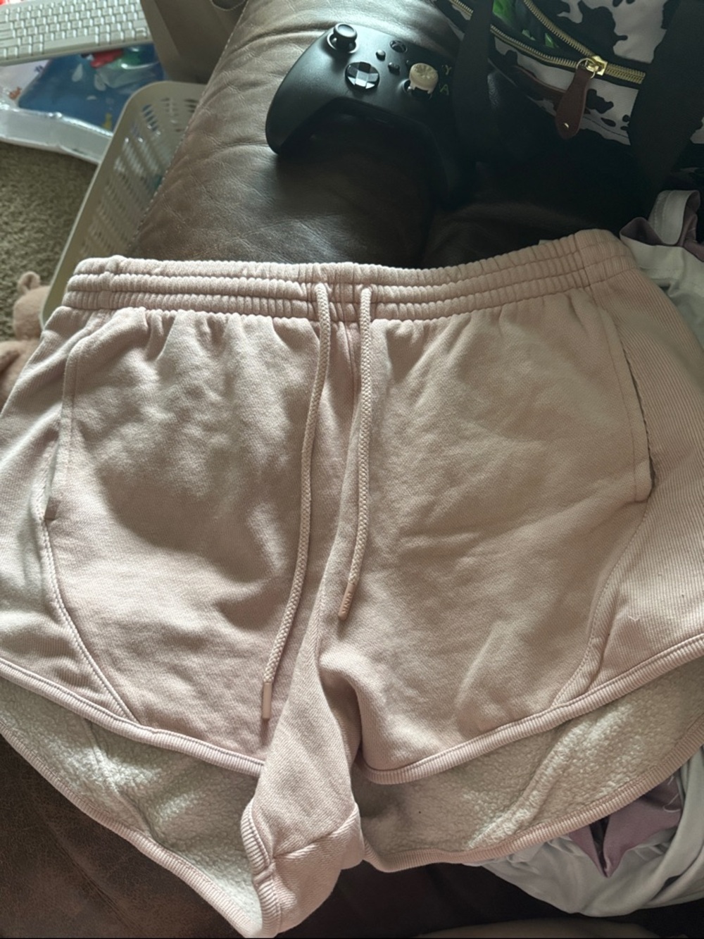 Women’s Pink Drawstring Lounge Shorts